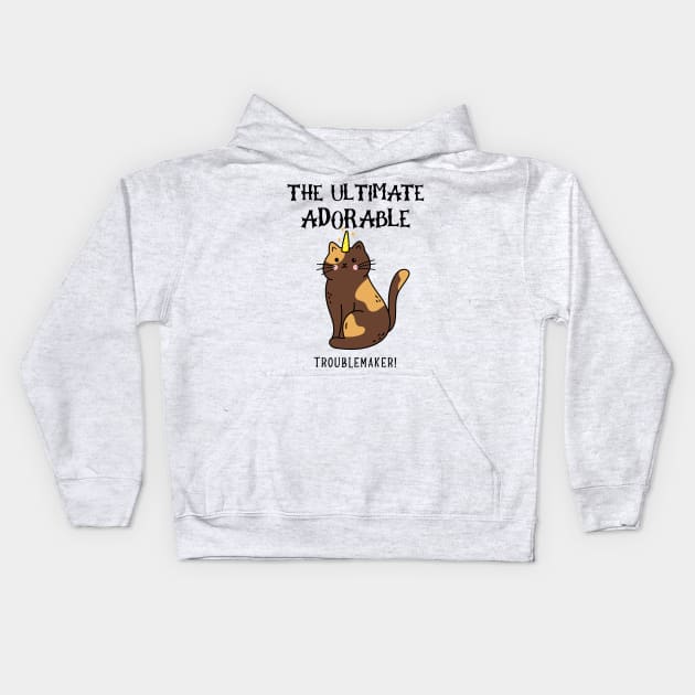 Youngest adorable troublemaker Kids Hoodie by Hermit-Appeal